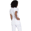 Cherokee WW Originals Women’s V-Neck Scrub Top Nurse Shirt with 3 Pockets | Poplin Fabric, Fade Resistant, Slim Contemporary Fit, Rib-Knit Side Panels, All Day Comfort, Easy Care For Healthcare Shifts(White)
