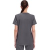 Cherokee WW Professionals Scrubs for Women V-Neck Top with 3 Pockets | Fade-Resistant, Soft Stretch Fabric, Shirttail Hem, Side Vents, Comfortable Mobility, Easy Care, Healthcare Workwear(Pewter)
