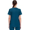 Cherokee WW Professionals Scrubs for Women V-Neck Top with 3 Pockets | Fade-Resistant, Soft Stretch Fabric, Shirttail Hem, Side Vents, Comfortable Mobility, Easy Care, Healthcare Workwear(Caribbean Blue)