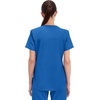 Cherokee WW Professionals Scrubs for Women V-Neck Top with 3 Pockets | Fade-Resistant, Soft Stretch Fabric, Shirttail Hem, Side Vents, Comfortable Mobility, Easy Care, Healthcare Workwear(Royal)
