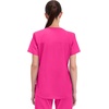 Cherokee WW Professionals Scrubs for Women V-Neck Top with 3 Pockets | Fade-Resistant, Soft Stretch Fabric, Shirttail Hem, Side Vents, Comfortable Mobility, Easy Care, Healthcare Workwear(Electric Pink)