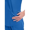 Cherokee WW Professionals Scrubs for Women V-Neck Top with 3 Pockets | Fade-Resistant, Soft Stretch Fabric, Shirttail Hem, Side Vents, Comfortable Mobility, Easy Care, Healthcare Workwear(Royal)