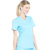 Cherokee WW Professionals Scrubs for Women V-Neck Top with 3 Pockets | Fade-Resistant, Soft Stretch Fabric, Shirttail Hem, Side Vents, Comfortable Mobility, Easy Care, Healthcare Workwear(Turquoise)