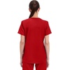Cherokee WW Professionals Scrubs for Women V-Neck Top with 3 Pockets | Fade-Resistant, Soft Stretch Fabric, Shirttail Hem, Side Vents, Comfortable Mobility, Easy Care, Healthcare Workwear(Red)