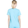 Cherokee WW Professionals Scrubs for Women V-Neck Top with 3 Pockets | Fade-Resistant, Soft Stretch Fabric, Shirttail Hem, Side Vents, Comfortable Mobility, Easy Care, Healthcare Workwear(Turquoise)