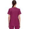Cherokee WW Professionals Scrubs for Women V-Neck Top with 3 Pockets | Fade-Resistant, Soft Stretch Fabric, Shirttail Hem, Side Vents, Comfortable Mobility, Easy Care, Healthcare Workwear(Wine)