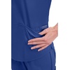 Cherokee WW Professionals Scrubs for Women V-Neck Top with 3 Pockets | Fade-Resistant, Soft Stretch Fabric, Shirttail Hem, Side Vents, Comfortable Mobility, Easy Care, Healthcare Workwear(Galaxy Blue)