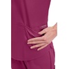 Cherokee WW Professionals Scrubs for Women V-Neck Top with 3 Pockets | Fade-Resistant, Soft Stretch Fabric, Shirttail Hem, Side Vents, Comfortable Mobility, Easy Care, Healthcare Workwear(Wine)