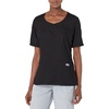 Cherokee Workwear Originals Women Scrubs Top V-Neck 3 Pockets | Modern Classic Fit, Notched Cuffs, Half Back Elastic, Side Vents, Easy Care, Made for Routine Hospital Shifts(Black)