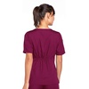 Cherokee Workwear Originals Women Scrubs Top V-Neck 3 Pockets | Modern Classic Fit, Notched Cuffs, Half Back Elastic, Side Vents, Easy Care, Made for Routine Hospital Shifts(Wine)