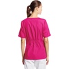 Cherokee Workwear Originals Women Scrubs Top V-Neck 3 Pockets | Modern Classic Fit, Notched Cuffs, Half Back Elastic, Side Vents, Easy Care, Made for Routine Hospital Shifts(Shocking Pink)