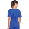 Cherokee Workwear Originals Women Scrubs Top V-Neck 3 Pockets | Modern Classic Fit, Notched Cuffs, Half Back Elastic, Side Vents, Easy Care, Made for Routine Hospital Shifts(Royal)