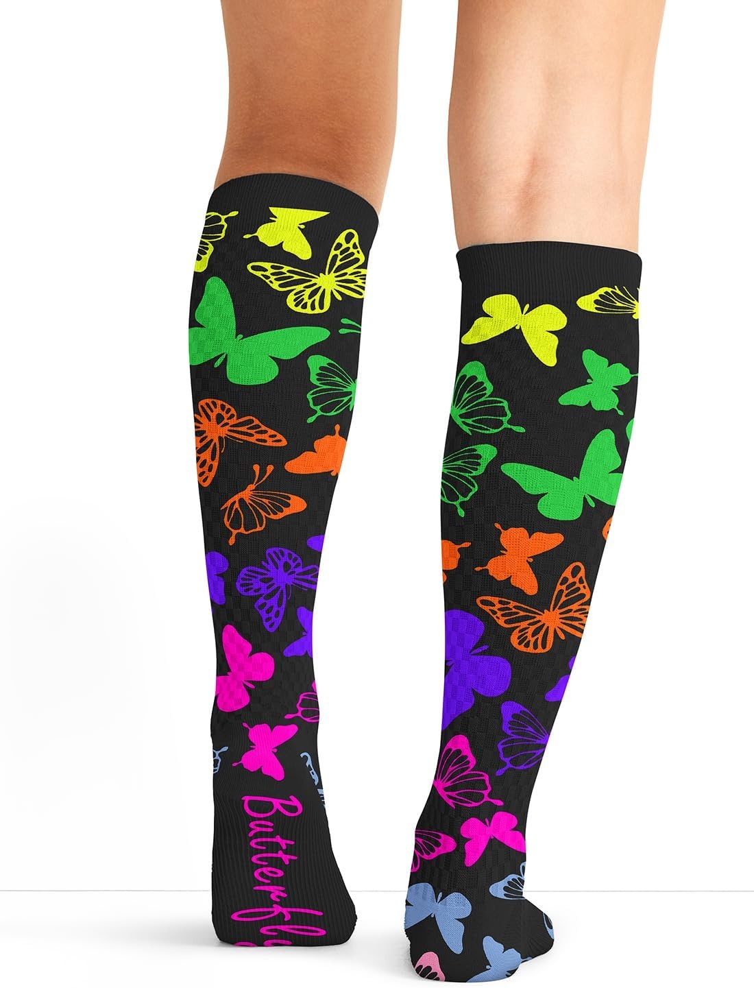 image:imageCherokee Legwear Compression Socks for Women 1015 mmHg 1Pair PackAnti Social Butterflies