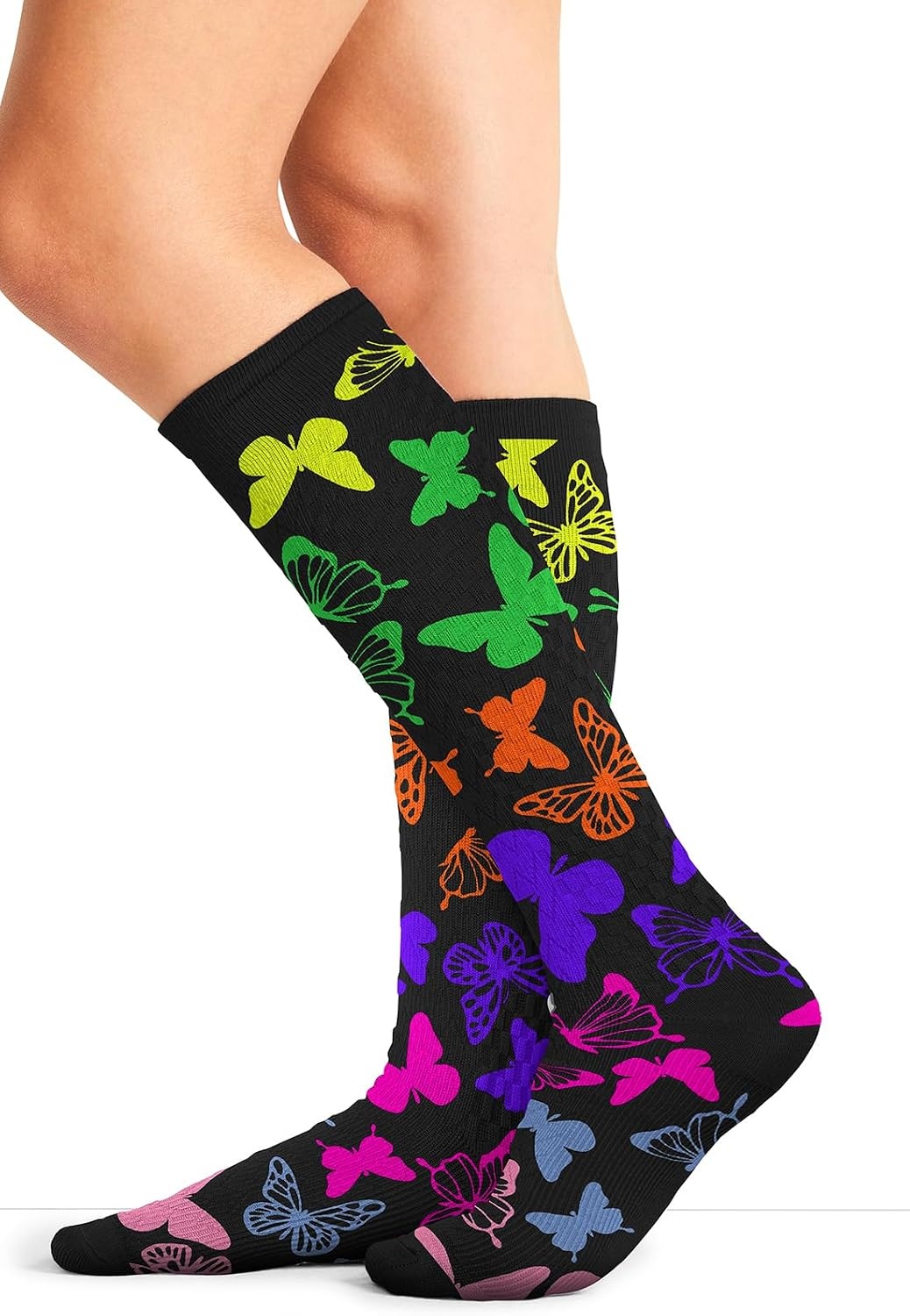 image:imageCherokee Legwear Compression Socks for Women 1015 mmHg 1Pair PackAnti Social Butterflies