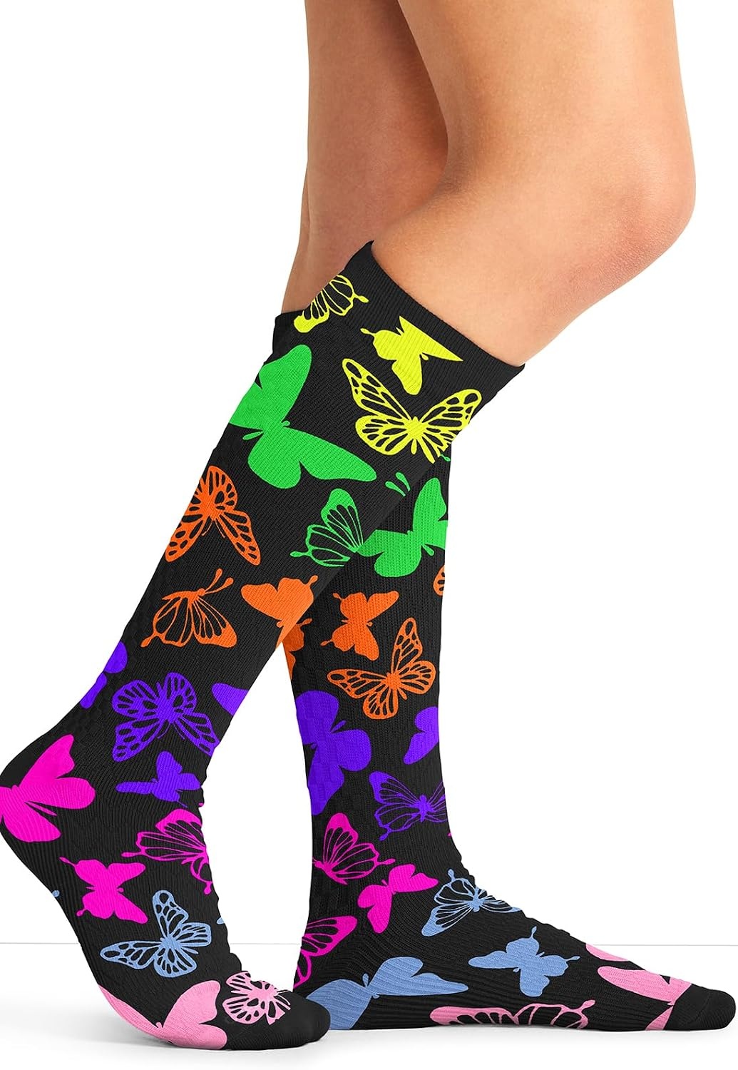 image:imageCherokee Legwear Compression Socks for Women 1015 mmHg 1Pair PackAnti Social Butterflies