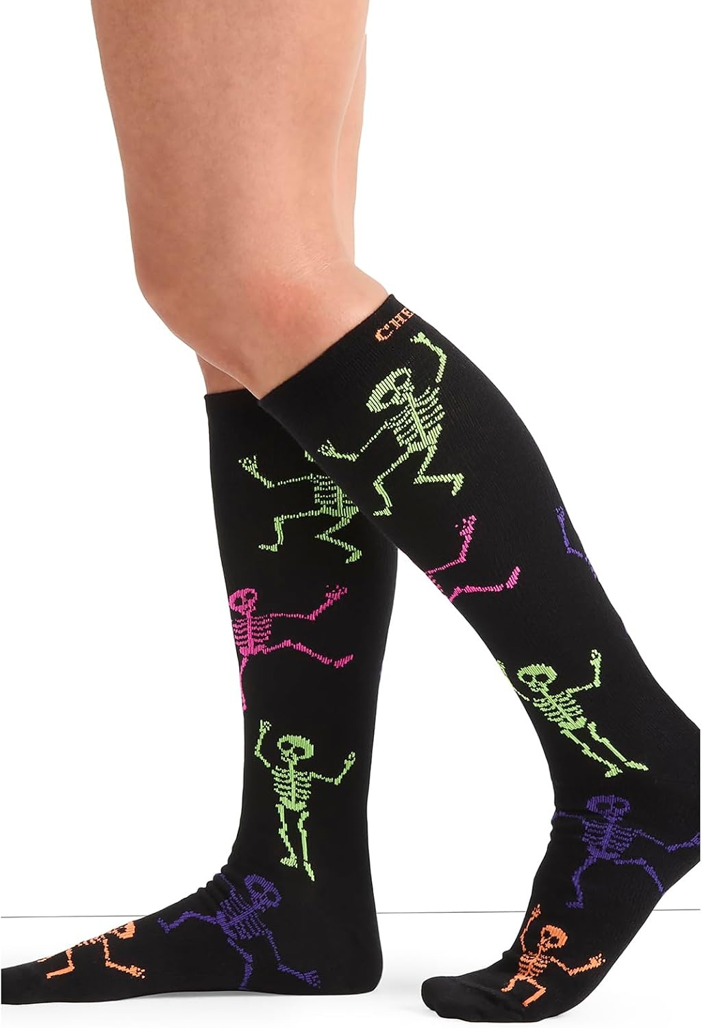 image:imageCherokee Legwear Compression Socks for Women 1015 mmHg 1Pair PackDancing Skeletons
