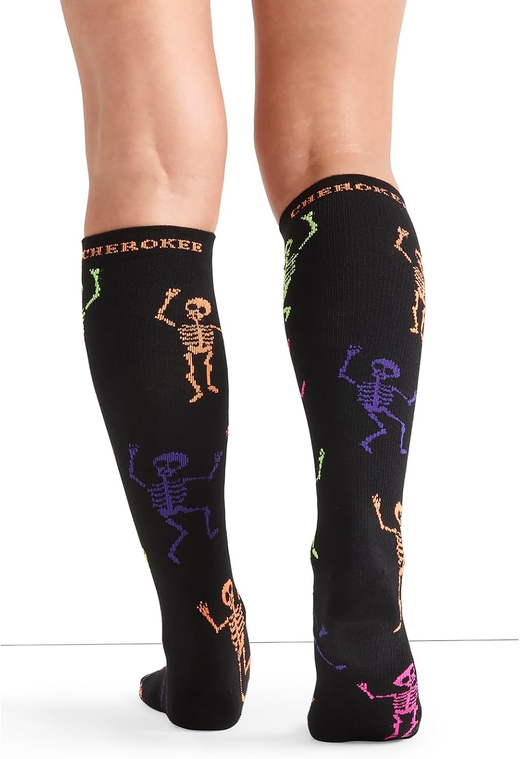 image:imageCherokee Legwear Compression Socks for Women 1015 mmHg 1Pair PackDancing Skeletons