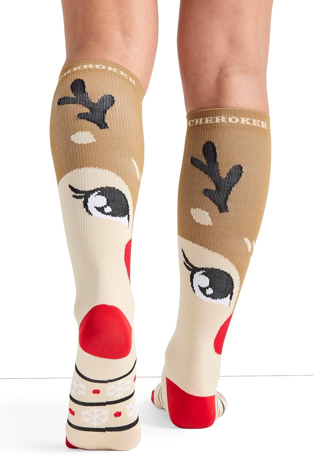 image:imageCherokee Legwear Compression Socks for Women 1015 mmHg 1Pair PackDeer Santa