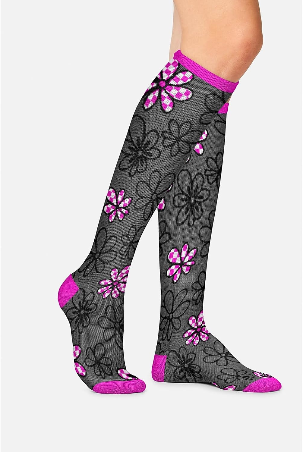 image:imageCherokee Legwear Compression Socks for Women 1015 mmHg 1Pair PackFlower Power