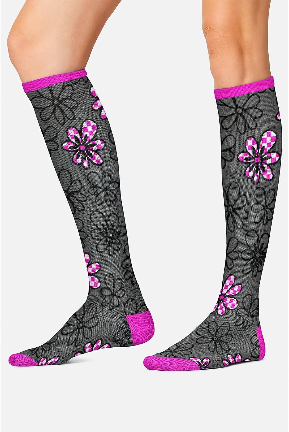 image:imageCherokee Legwear Compression Socks for Women 1015 mmHg 1Pair PackFlower Power
