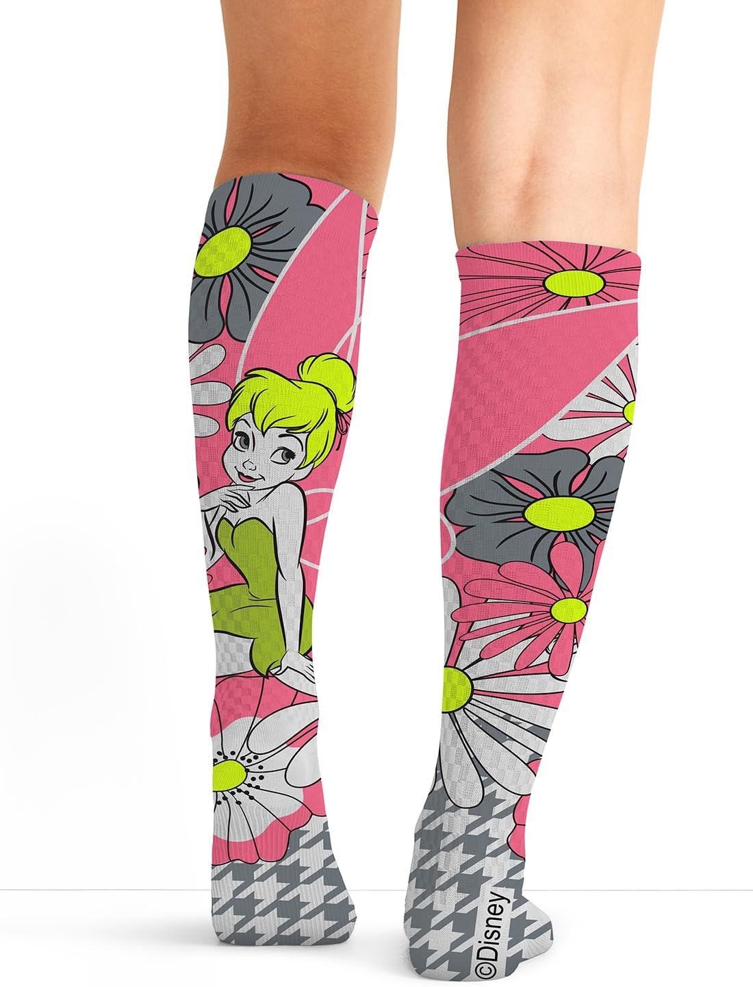 image:imageCherokee Legwear Compression Socks for Women 1015 mmHg 1Pair PackFlower Tinker Bell