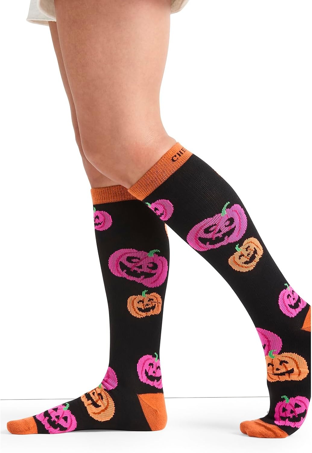 image:imageCherokee Legwear Compression Socks for Women 1015 mmHg 1Pair PackHappy Pumpkins