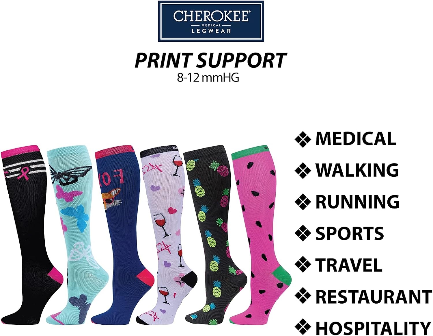 image:imageCherokee Legwear Compression Socks for Women 1015 mmHg 1Pair PackHappy Pumpkins