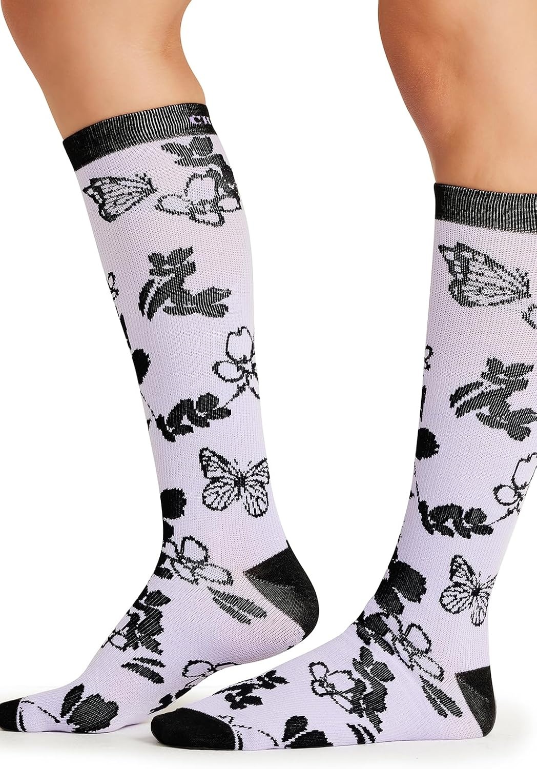 image:imageCherokee Legwear Compression Socks for Women 1015 mmHg 1Pair PackLavender Garden