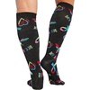 Cherokee Legwear Compression Socks for Women 10-15 mmHg (1-Pair Pack)(Bee Au-some)