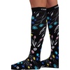 Cherokee Legwear Compression Socks for Women 10-15 mmHg (1-Pair Pack)(Breezy Buds)