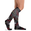 Cherokee Legwear Compression Socks for Women 10-15 mmHg (1-Pair Pack)(Colorful Christmas)