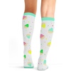 Cherokee Legwear Compression Socks for Women 10-15 mmHg (1-Pair Pack)(Cupcake Party)