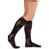 Cherokee Legwear Compression Socks for Women 10-15 mmHg (1-Pair Pack)(Dancing Skeletons)