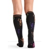 Cherokee Legwear Compression Socks for Women 10-15 mmHg (1-Pair Pack)(Dancing Skeletons)