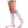 Cherokee Legwear Compression Socks for Women 10-15 mmHg (1-Pair Pack)(Peace Love Smile)