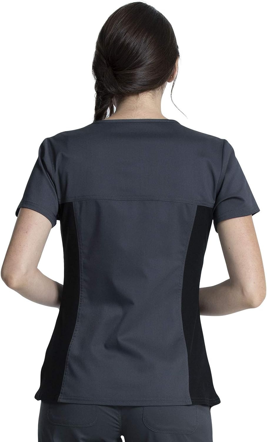 image:imageCherokee WW Revolution Scrub Top for Women V Neck 1 Pocket Classic FitPewter