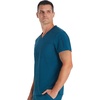 Cherokee Journey Men’s V-Neck Scrub Top 2 Pockets Relaxed Fit(Caribbean Blue)
