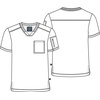 Cherokee Journey Men’s V-Neck Scrub Top 2 Pockets Relaxed Fit(Ciel)