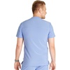 Cherokee Journey Men’s V-Neck Scrub Top 2 Pockets Relaxed Fit(Ciel)
