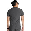 Cherokee Journey Men’s V-Neck Scrub Top 2 Pockets Relaxed Fit(Heather Pewter)