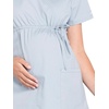 Cherokee WW Professionals Maternity Scrub Top Mock Wrap 3 Pockets(Grey)