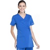 Cherokee WW Professionals Maternity Scrub Top Mock Wrap 3 Pockets(Royal)