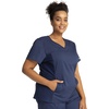 Cherokee WW Revolution Scrub Top for Women V Neck 1 Pocket Classic Fit(Navy)