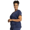 Cherokee WW Revolution Scrub Top for Women V Neck 1 Pocket Classic Fit(Navy)