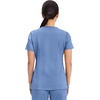 Cherokee WW Revolution Scrub Tops Women Mock Wrap 2 Pockets Nurse Shirt(Ciel)