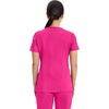 Cherokee WW Revolution Scrub Tops Women Mock Wrap 2 Pockets Nurse Shirt(Electric Pink)