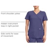 Cherokee WW Revolution Scrub Tops Women Mock Wrap 2 Pockets Nurse Shirt(Grape)