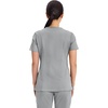 Cherokee WW Revolution Scrub Tops Women Mock Wrap 2 Pockets Nurse Shirt(Grey)