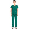 Cherokee WW Revolution Scrub Tops Women Mock Wrap 2 Pockets Nurse Shirt(Hunter Green)