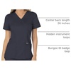 Cherokee WW Revolution Scrub Tops Women Mock Wrap 2 Pockets Nurse Shirt(Pewter)